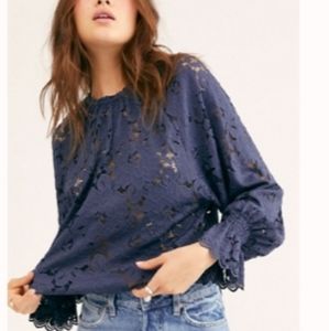 Free People Olivia Lace Tee